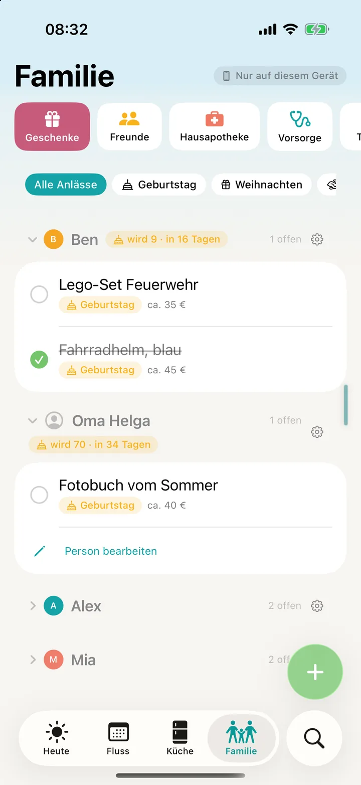 Geschenkideen pro Person und Anlass